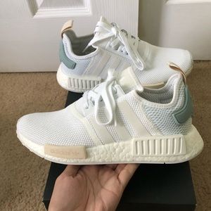 Adidas Women NMD R1 White TAC Green